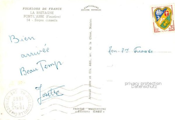Trachten Frankreich Pont-l'Abbe Sages Conseils – Bild 2