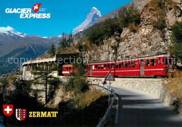 Eisenbahn Glacier Express Zermatt Matterhorn