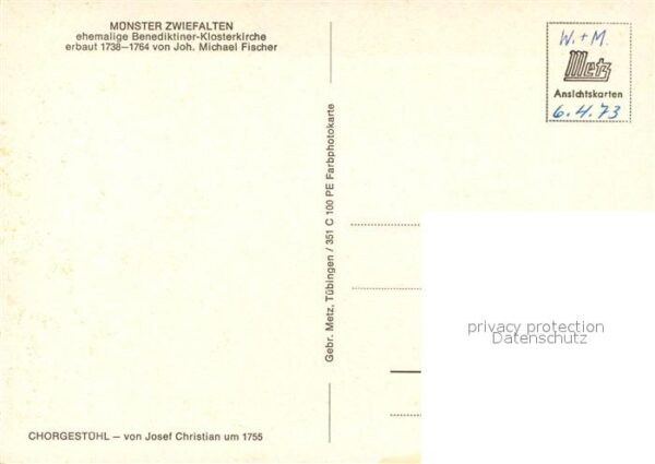 Kirchenorgel Münster Zwiefalten Klosterkirche – Bild 2