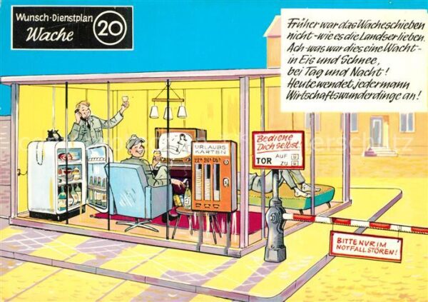 Militaria Humor Wunsch-Dienstplan Wache Kühlschrank Fer