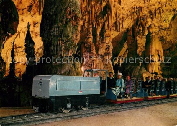 Hoehlen Caves Grottes Postojnska Jama Höhlenbahn