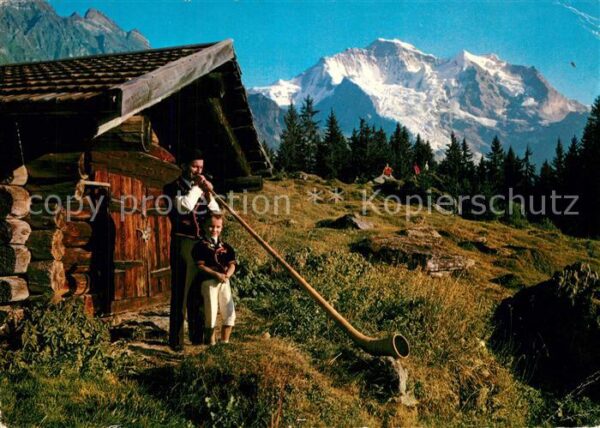 Alphorn Alphornbläser Wengen Sennenbub Jungfrau