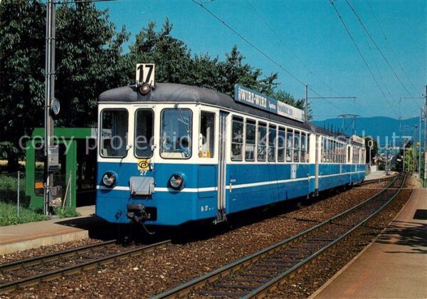 Strassenbahn Pendelzug Be 4/4 BLT-Linie 17 Birsigtha