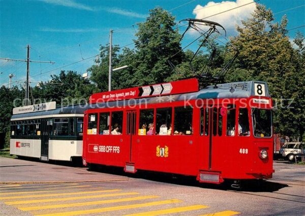 Strassenbahn Be 4/4 409 Bundesplatz Basel