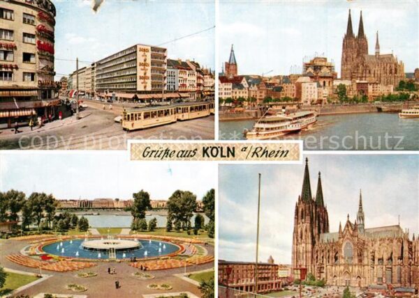 Strassenbahn Dampfer K?ln Rudolfplatz Tanzbrunnen Do