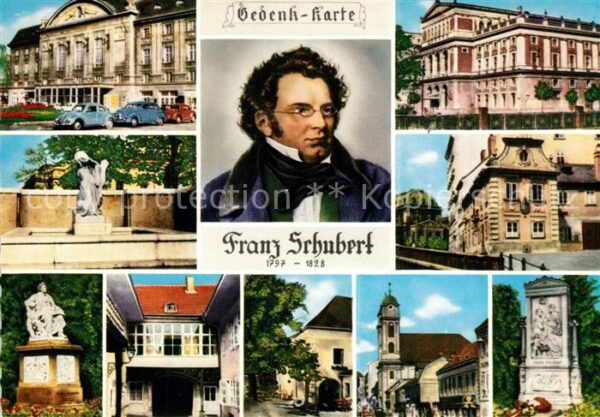 Schubert Franz Gedenkkarte Konzerthaus Musikvereinshau