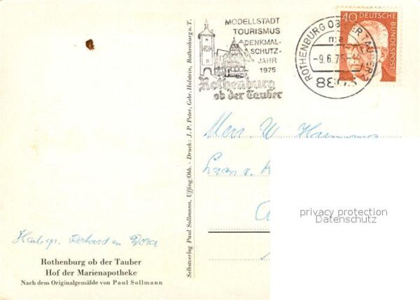 Sollmann Paul Rothenburg Tauber Hof Marienapotheke – Bild 2