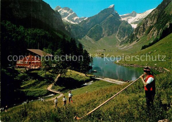 Alphorn Alphornbläser Seealpsee Altmann Rotstei
