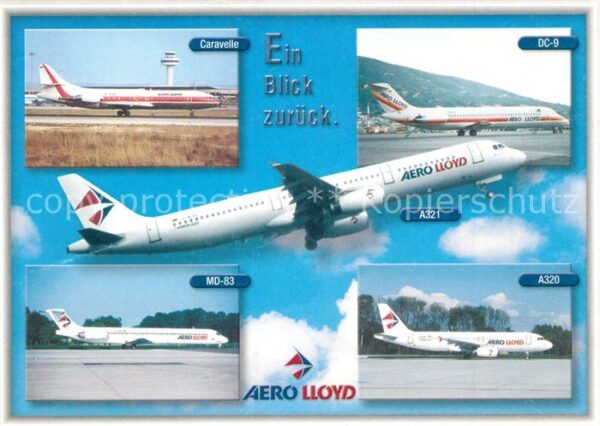 Flugzeuge Zivil Aero Lloyd Caravelle DC-9 A320 MD-83 A3