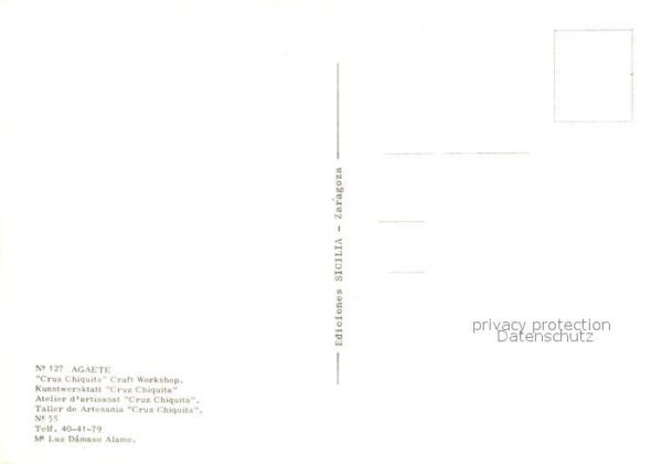 Handarbeit Artesania Agaete Kunstwerkstatt Cruz Ch – Bild 2