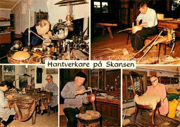 Handwerk Skansen Stockholm Gravör Korgmakare Gul