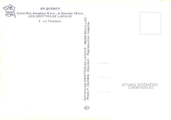 Hoehlen Caves Grottes Grottes de Lacave Quercy Tarasque – Bild 2