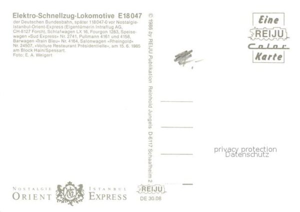 Eisenbahn Elektro-Schnellzug-Lokomotive E18047 – Bild 2
