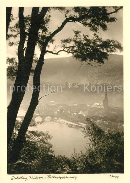 Foto Popp Nr. Heidelberg Blick vom Philosophenweg