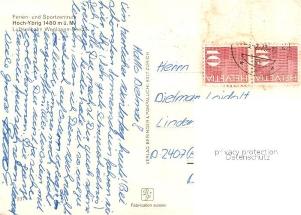 Seilbahn Weglosen-Seebli Hoch-Ybrig – Bild 2