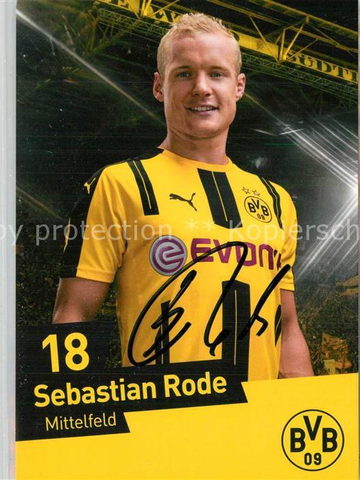Fussball BVB Sebastian Rode Autogramm