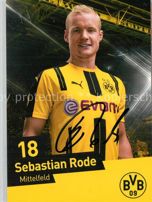 Fussball BVB Sebastian Rode Autogramm