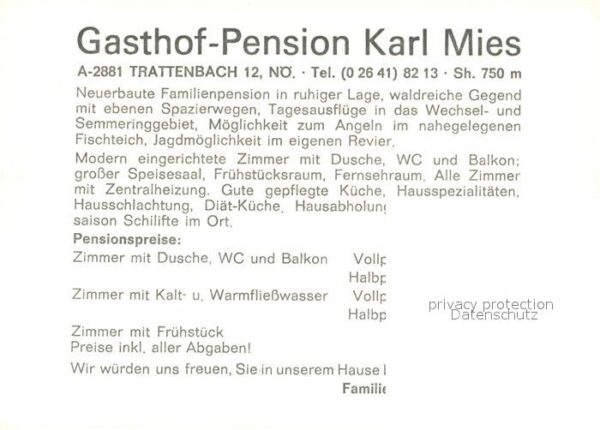 Trattenbach Gasthof Pension Mies Speisesaal Gaststu – Bild 2