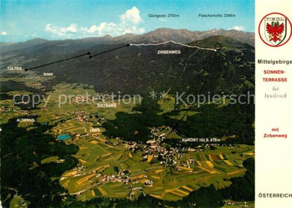 Innsbruck Sonnenterrasse mit Zirbenweg Fliegerauf