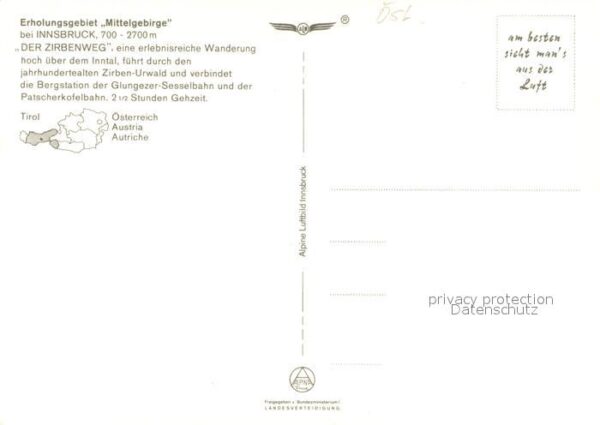 Innsbruck Sonnenterrasse mit Zirbenweg Fliegerauf – Bild 2