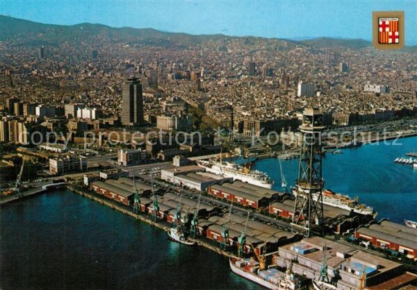 Barcelona Cataluna Puerto Vista aerea