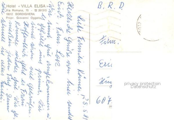 Bordighera Hotel Villa Elisa – Bild 2