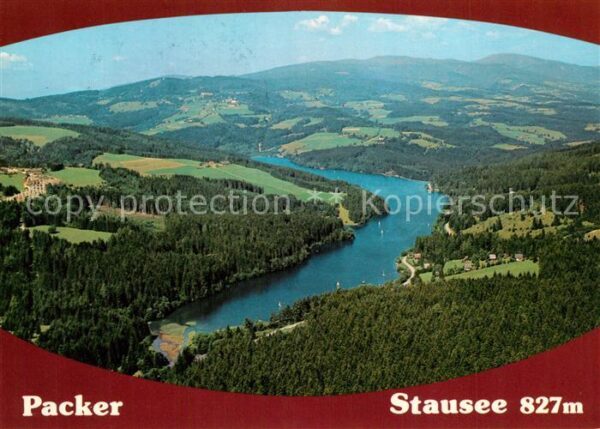 Pack Packer Stausee Fliegeraufnahme