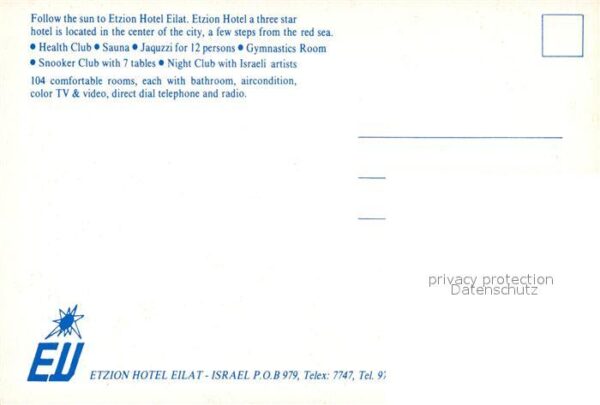 Eilat Eilath Israel Etzion Hotel Swimmingpool – Bild 2