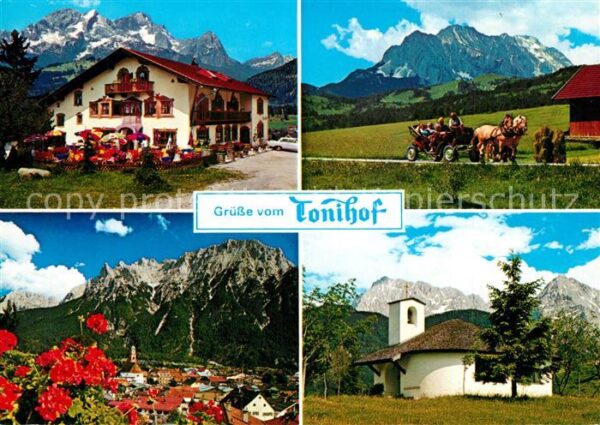 Mittenwald Bayern Hotel Restaurant Tonihof Terrassencafe