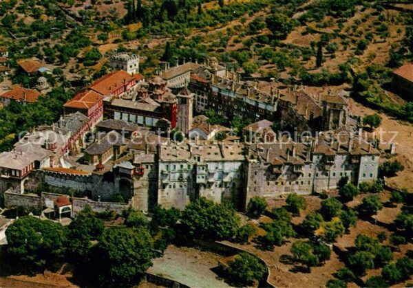 Berg Athos Kloster Vatopede Fliegeraufnahme