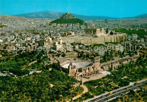 Athen Griechenland Akropolis Collina Licabetto Fliegeraufn