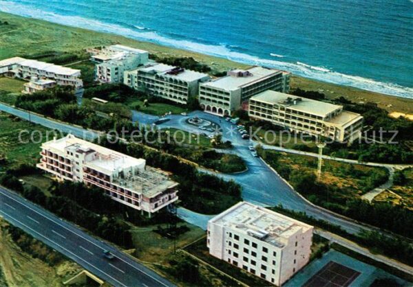 Rethymno Kreta Hotels am Strand Fliegeraufnahme