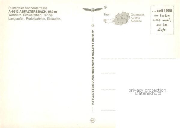 Abfaltersbach Panorama Pustertal Alpen Fliegeraufnahm – Bild 2