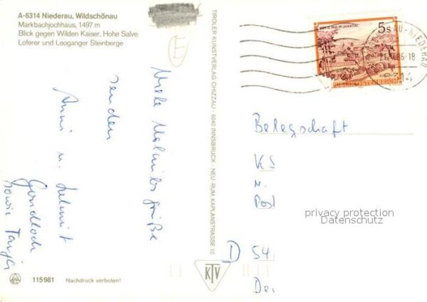Niederau Wildschoenau Markbachjochhaus Blick gegen Kaisergebi – Bild 2