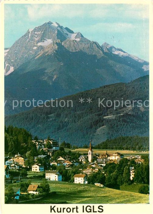 Igls Tirol Panorama mit Habicht Stubaier Alpen