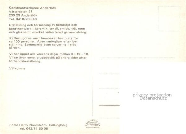 Andersloev Konsthantverkarne Restaurant Kamin Souv – Bild 2