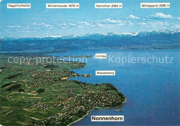 Nonnenhorn Wasserburg Lindau Alpenkette Fliegerauf