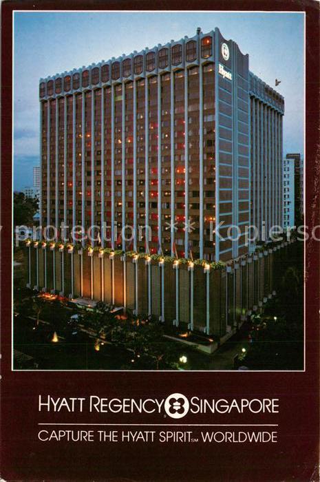 Singapore Hyatt Regency Hotel at night