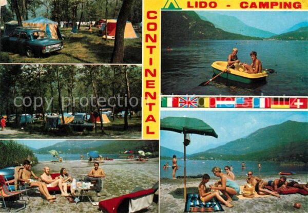 Fondotoce di Verbania Lido Camping Continental Badestrand Lag