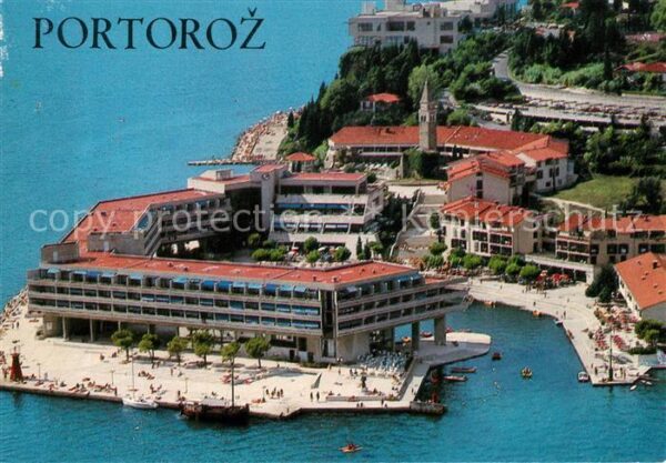 Portoroz Hotelanlage Fliegeraufnahme