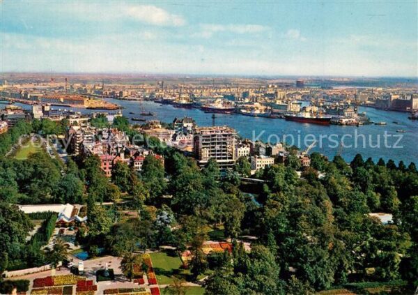 Rotterdam Uitzicht over het park en havens vanaf