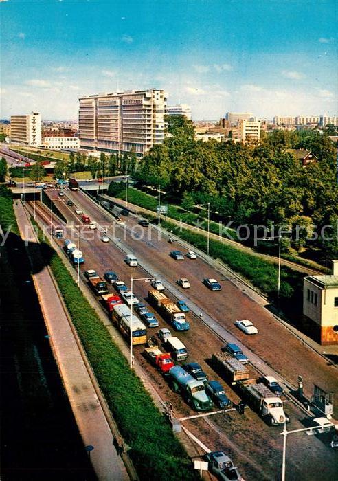 Rotterdam Toegangswegen Maastunnel gezien vanaf d