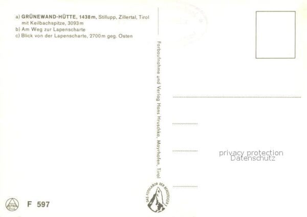 Stillupptal Grünewand Hütte mit Keilbachspitze Berg – Bild 2