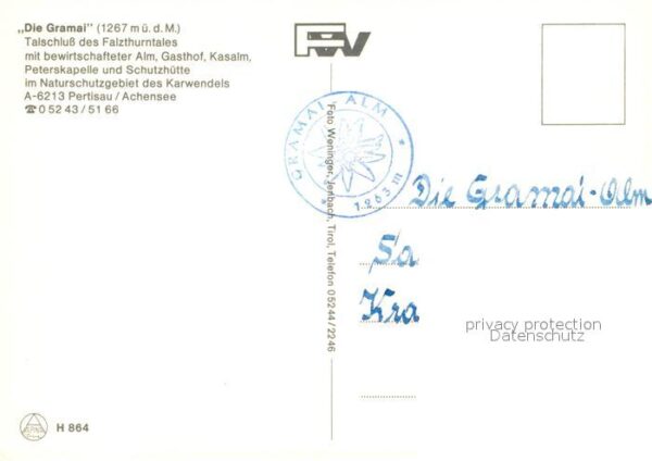 Pertisau Achensee Gramai Alm Kapelle Schutzhütte Natursch – Bild 2