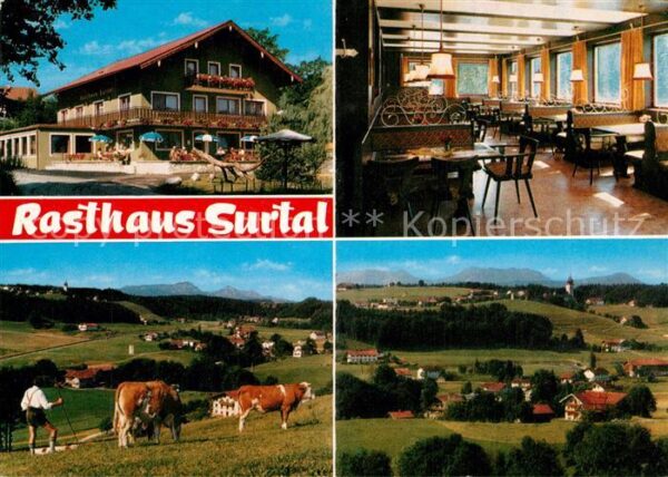 Teisendorf Oberbayern Gasthaus Pension Surtal Landschaftspano