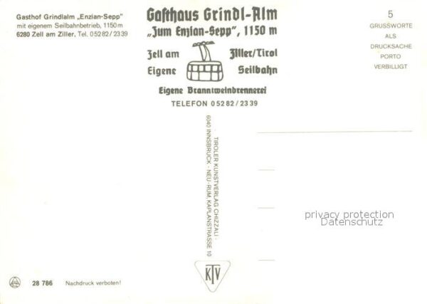 Zell Ziller Tirol Gasthof Grindlalm Enzian Sepp Bergbahn – Bild 2