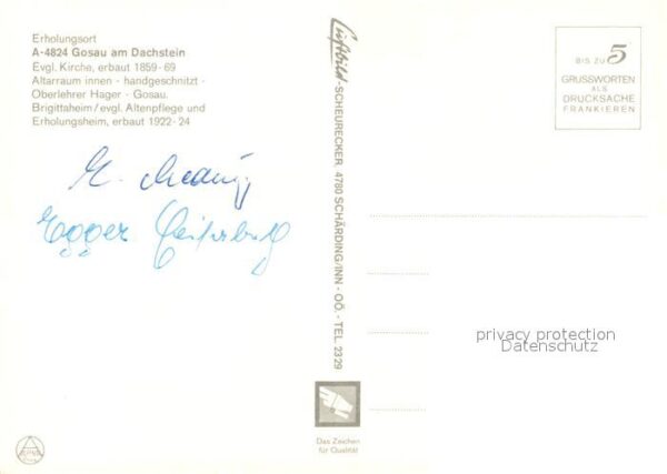 Gosau Oberoesterreich Evangelische Kirche Altarraum Brigittah – Bild 2