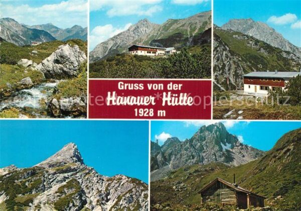 Hanauer-Huette Berghaus Gebirgspanorama Alpen