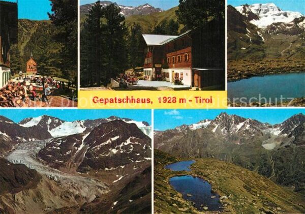 Gepatschhaus Weissseespitze Seelesee Gebirgspanorama