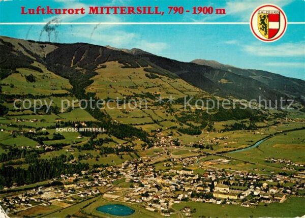 Mittersill Oberpinzgau Luftkurort Schloss Fliegeraufnahme